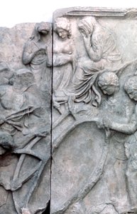 Detalje fra Pergamonalterets store frise, 180-159 f.Kr af Unbekannt