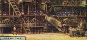 Diamanter. Vaskeanlæg, Kimberley, 1928 af Unbekannt