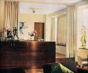 Spisealkove i stuen i Sun House, Hampstead, London, 1937. af Unbekannt