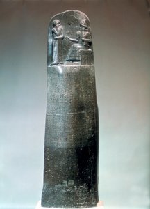 Diorit-stele indskrevet med Hammurabis love, 1700-tallet f.Kr af Unbekannt