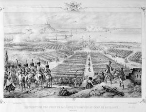 Uddeling af æreslegionens kors i lejren Boulogne, 16. august 1804, 1841 af Unbekannt