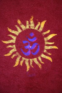 Diwali rangoli i Shirdi Sai Baba-templet, Leicester. Det Forenede Kongerige af Unbekannt