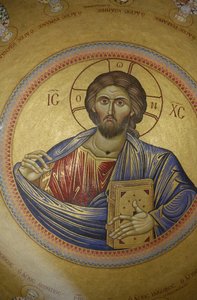 Kuppel af Katholikon græsk ortodokse kirke i Den Hellige Gravs Kirke, Jerusalem, Israel af Unbekannt