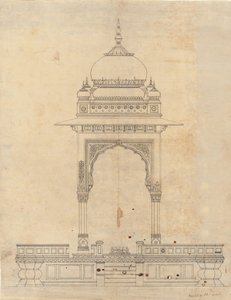 Kuppelpavillon, ca. 1830. af Unbekannt