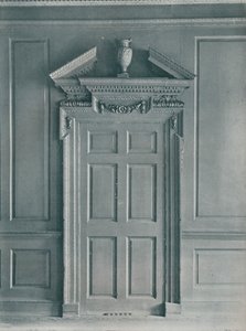 Dør til paneleret værelse, tidlig georgiansk, 26, Hatton Garden, c1909 af Unbekannt