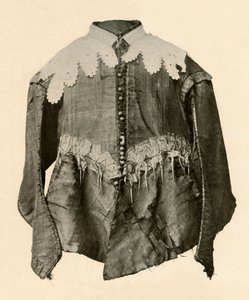 Dublet af sort silke trimmet med spidser af gallon med sølvaiglets, c1600-tallet, 1937. af Unbekannt