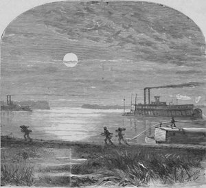 Ned ad Mississippi, 1883 af Unbekannt