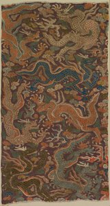Dragons Chasing Flaming Pearls, 1200-tallet eller tidligere. af Unbekannt
