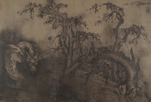 Dragons and Landscape, 1300-tallet, plus senere tilføjelse. af Unbekannt
