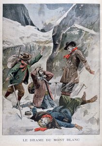 Drama på Mont Blanc, Alperne, 1902 af Unbekannt