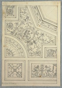 Tegning, Design til et loft, ca. 1800 af Unbekannt