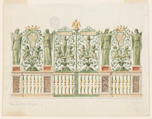 Tegning, Projekt til kapelport, 1845 af Unbekannt