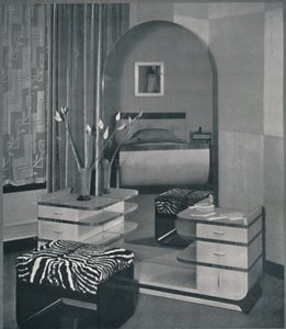 Toiletbord og skammel designet til Frankl Galleries, Inc., 1933 af Unbekannt