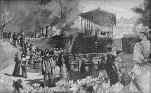 Drinking the Waters at Homburg, 1900 af Unbekannt