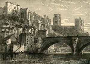 Durham fra floden, 1898. af Unbekannt