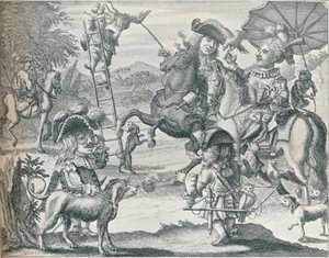 Hollandsk skitse om falkejagt, c1716, 1916 af Unbekannt