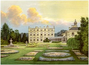 Dytchley House, Oxfordshire, hjemsted for Viscount Dillon, c1880 af Unbekannt