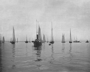 Tidlig morgen på New York Bay, USA, c1900. af Unbekannt