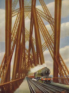 East Coast Express Crossing the Forth Bridge, 1926 af Unbekannt