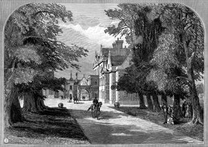 Østfront og hovedindgang, Sandringham, Norfolk, 1887 af Unbekannt