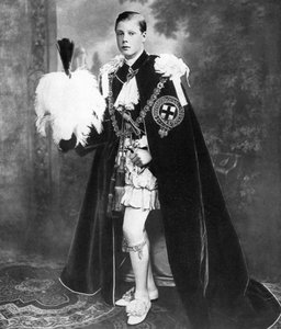 Edward, Prince of Wales som Ridder af strømpebåndet, begyndelsen af det 20. århundrede af Unbekannt