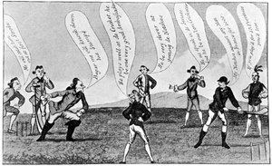 Edward Sackville 1591-1652, 4. hertug af Dorset, spillede cricket, 1700-tallet 1912 af Unbekannt