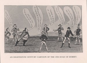 Edward Sackville 1591-1652, 4. hertug af Dorset, spillede cricket, 1700-tallet 1912 af Unbekannt