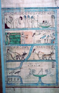Egyptisk billede af landbrug i Elysian Fields af Unbekannt