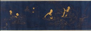 Atten Luohans, Ming-dynastiet, 1500-tallet. af Unbekannt