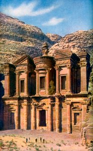 Klosteret El Deir, Petra, Jordan, c1924 af Unbekannt