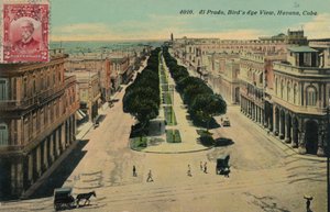 El Prado, Birds Eye View, Havana, Cuba, 1911 af Unbekannt