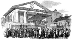 Valgkampe i Covent Garden under valget i Westminster, London, 1852 af Unbekannt