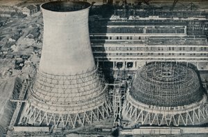 Elektrisk kraftværk ved Water Orton, Hams Hall, nær Birmingham, 1928 af Unbekannt
