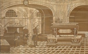 Kejser Nicholas I ved kejser Frans I af Østrigs kiste, ca 1835 af Unbekannt