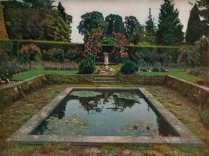 Lukket have og Lily Pool i Gatton Park, Surrey, 1914 af Unbekannt