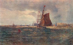 Indgang til Portsmouth Harbour, slutningen af det 19. århundrede 1906 af Unbekannt