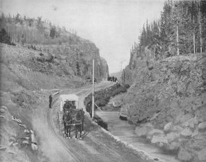 Indgang til Yellowstone Park, c1897. af Unbekannt
