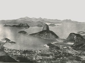 Indgang til bugten fra toppen af Corcovado, Rio de Janeiro, Brasilien, 1895. af Unbekannt