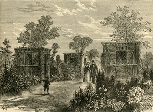 Indgang til Zoologisk Have i 1840, c1876. af Unbekannt