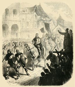 Charles Martels indtog i Paris, efter at have besejret saracenerne, 732AD, 1890. af Unbekannt
