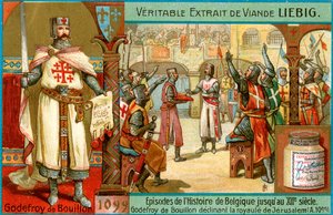 Episoder i Belgiens historie frem til det 13. århundrede: Godfrey of Bouillon, ca. 1900 af Unbekannt