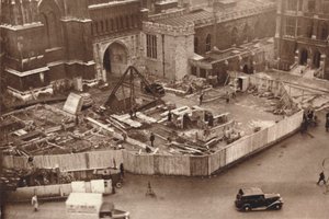 Opførelse af annekset til Westminster Abbey forud for kong George VIs kroning, 1937 af Unbekannt