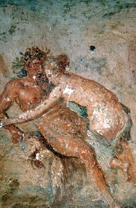 Erotisk vægmaleri, Pompeji, Italien