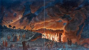 Vesuvs udbrud, 1776 af Unbekannt