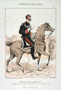 Generalstab for nationalgarden, belejring af Paris, fransk-preussisk krig, 1870-1871. af Unbekannt