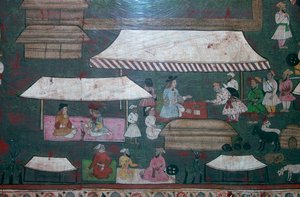 Europæiske og indiske købmænd i Delhi, 1600-tallet af Unbekannt