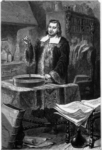 Evangelista Torricelli, italiensk fysiker, opfinder kviksølvbarometeret, 1643 1873 af Unbekannt