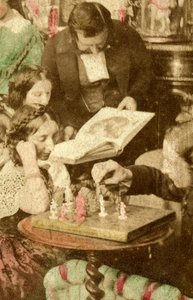 Aftener hjemme, 1800-tallet af Unbekannt