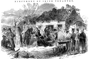 Fordrevet irsk bondefamilie, 1848 af Unbekannt