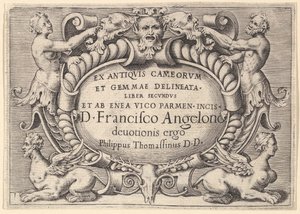 The Book of the Ancients of Cameorum og Gemma afgrænset af Enea Vic..., udgivet ca. 1599-1622. af Unbekannt